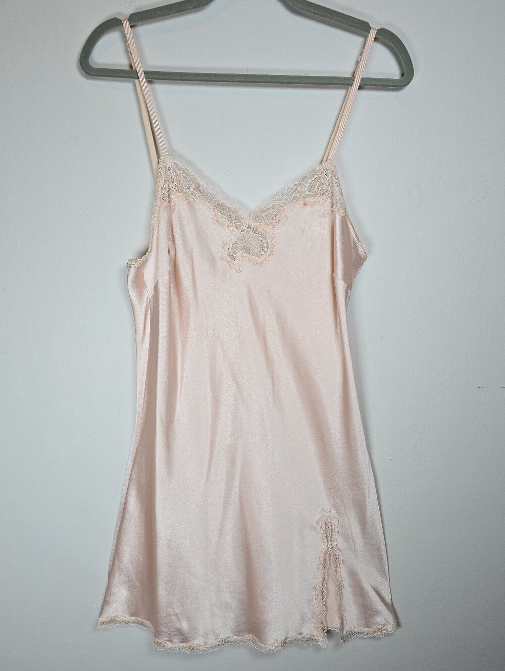 90s Victoria's Secret Womens Lace Floral Slip Chemise Dress Feminine Romantic M
